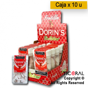 GOLO PASTILLAS CORAZONCITOS DORINS SIN AZUCAR FRUTILLA 10 CAJITAS X 17 GR C/U